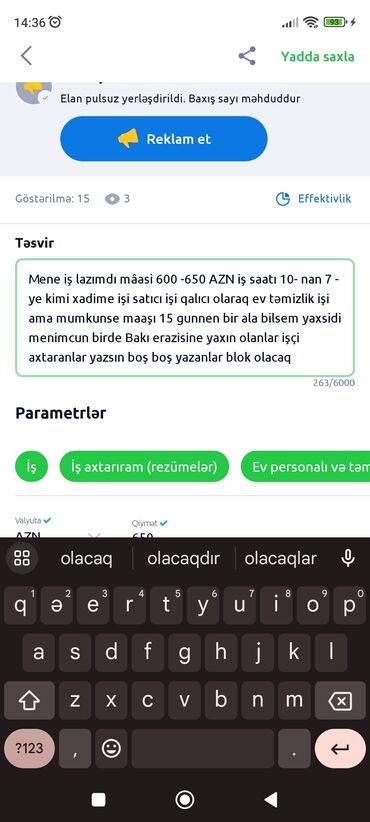 temizlikci is elanlari: Xadimələr, təmizlikçilər