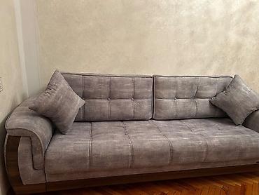 qoşa divan: Qonaq otağı üçün zərif və müasir dizayna malik 3 nəfərlik divan. Açıq — 5