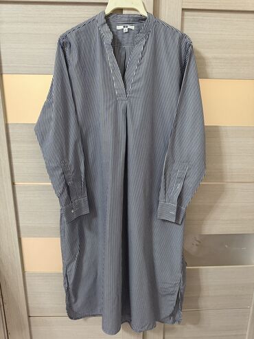 юникло куртка: Платье-рубашка Uniqlo Размер М (оверсайз) подойдет и на L Ткань