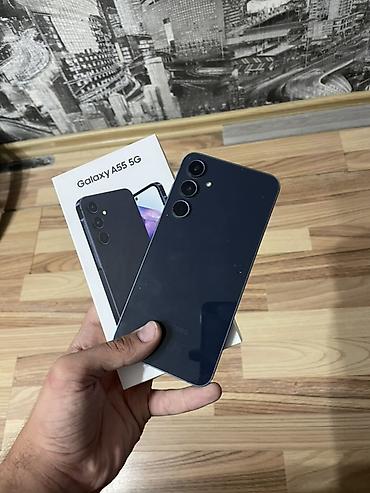 ps5 controller: Samsung Galaxy A55 5G, Б/у, 256 ГБ, цвет - Черный, 2 SIM — 1