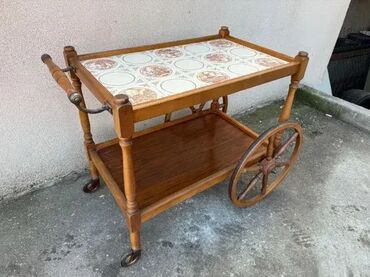RS - Antique Drinks Carts: Stara drvena barska kolica za piće ✨ Odlično stanje 📸 Kao na slikama — 15