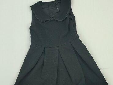 czarna ażurowa sukienka: Sukienka, Next, 2-3 lat, 92-98 cm, stan - Dobry