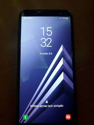 telefonu televizora qosmaq proqrami: Samsung Galaxy A6, 32 GB, rəng - Mavi, Sensor, İki sim kartlı