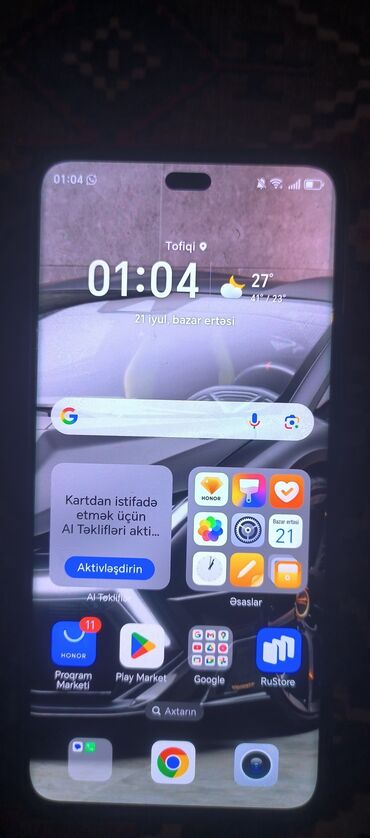 radiator işlənmiş: Honor 9C, 256 GB, rəng - Qara, Sensor, Barmaq izi, İki sim kartlı