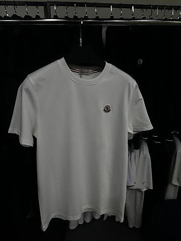 Футболки: Мужская футболка, Стандарт, Moncler, Новый, цвет - Белый, Бесплатная доставка — 3