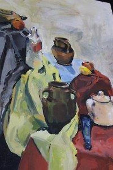 Stilske umetničke slike: SLIKA MRTVA PRIRODA, IMPRESIONIZAM, AKRIL NA KARTONU, 70X100 | Slika — 12