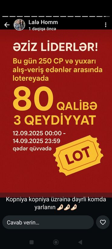 Toyota: Lotereya elan olunur! Şərtlər: - Bu gün 250 CP və yuxarı alış-veriş