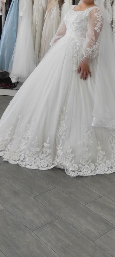 Свадебные платья: Свадебное платье, One size, Б/у — 5