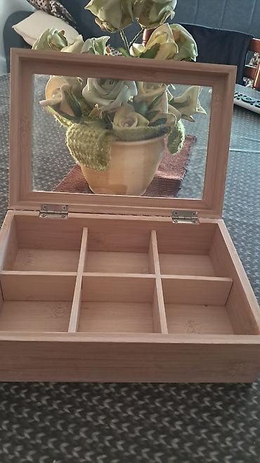 mega maxi cvece: Kutija za čaj. Drvena . Nova. dimenzije 23x16x5,5 cm — 4