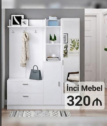 embawood dolab: Yeni, 2 qapılı, Güzgülü, Ağ, Açılan, Düz dolab — 1