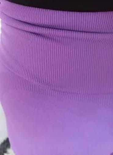 Helanke, biciklistički šortsevi: Ženske sportske helanke – ljubičaste - Model: visok struk sa širokim — 16