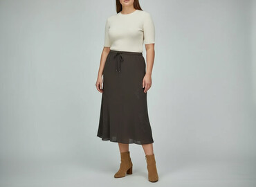 spódnice z eko skóry plisowane: Women`s skirt, size XL