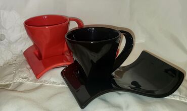 Чайные наборы и сервизы: Чайный набор, цвет - Черный, Керамика, 2 персон
