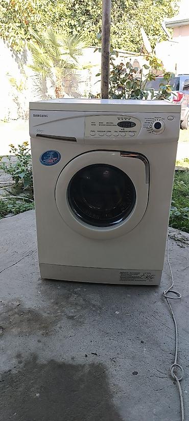 ip 15 pro: Samsung ön yükləməli paltaryuyan maşın. Ağ rəngdədir, ön hissədə — 1