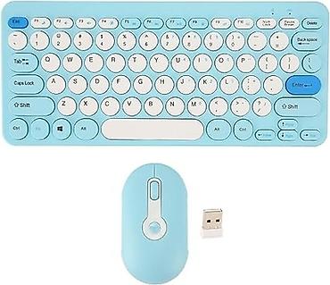 retro gramofon: Bluetooth Klaviatura Wireless Keyboard Mouse BROLEO Chic Mini Round — 5