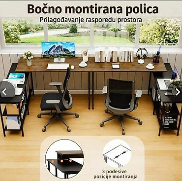ormar jednokrilni: Radni sto sa bočnom policom – podesiva montaža i veliko odlaganje - — 2