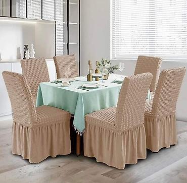 Prekrivači za nameštaj: Prekrivaci Za stolice Sa karnerom
Set Od 6 komada Za Samo 2800 dinara💞 — 1