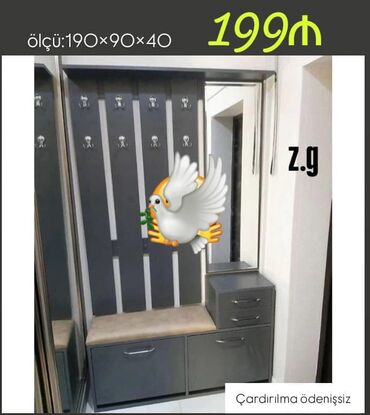 Masa və oturacaq dəstləri: Yeni, Düz dolab, Dəhliz dolabı