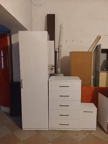 Ağ rəngli kombinə olunmuş saxlama mebel dəsti - Hissələr: - 1 qapılı