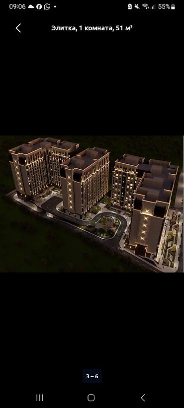уровневая: 1 комната, 52 м², Кок-Жар мкр Элитка, 3 этаж, Готовая ПСО (под самоотделку) — 2