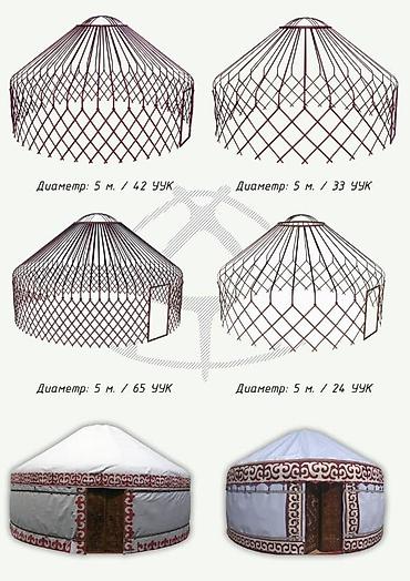Продажа юрт: Продажа юрты, Каркас Металлический, 50 баш, Диаметр: 6 метров — 8