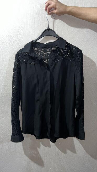 длинная черная рубашка: Рубашка, Классическая модель, Турция