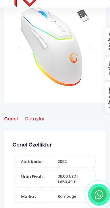 mouse qiymeti: Rampage vortex m1gaming wireless mouse sıfırının qiymeti 60 manatdir — 3