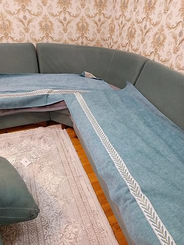 Текстиль: L şəkilli künc divan üçün örtük dəsti - Model: L formalı künc — 1