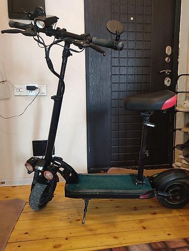 Электротранспорт: Elektrik skuter – oturacaqlı, güclü faralar və əlavə aksesuarlarla — 6