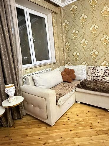Divanlar: Künc divan – yumşaq parça üzlü, açıq bej rəngdə L formalı model — 4