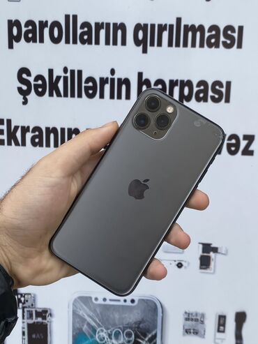 nausnik qiymetleri: IPhone 11 Pro, 64 GB, Qara, Simsiz şarj, Face ID