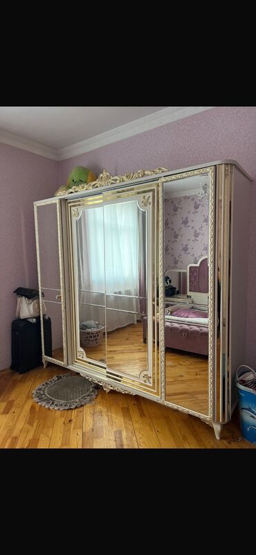 sifonyer: Б/у, Купе, 5 дверей Прямой шкаф, Шифоньер