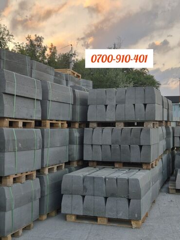 Дорожные бордюры: Дорожный бордюр, Прессованный, ЖБИ (Железобетонный), Новый — 10