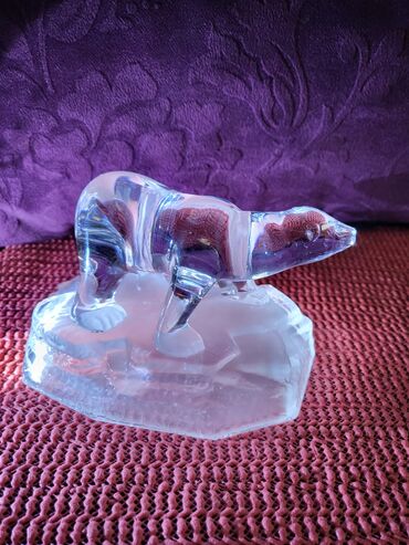 Ostali kućni dekor: Figura kristal,led kristal d'Argues Francuska,rucni rad iz 70,80ih — 2