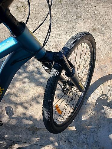 velosiped idman: GMAKR Alminum dağ velosipedi - Çərçivə: yüngül alaşımlı, mavi-sarı — 5