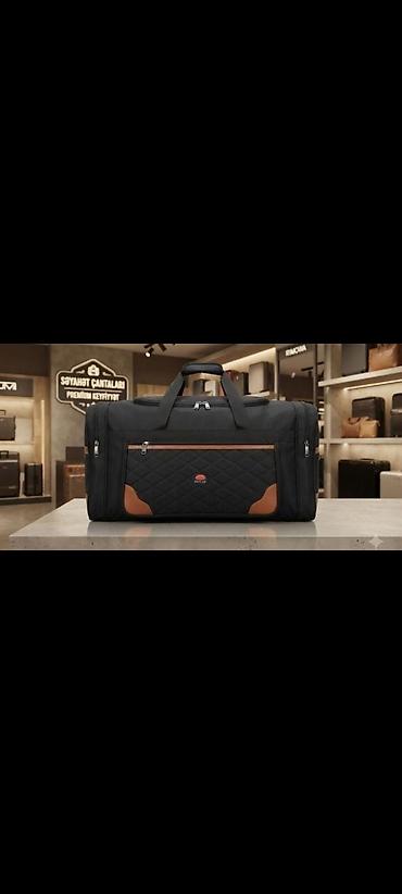 qara canta: Səyahət üçün geniş həcmli idman/duffel çantası 30 kiloluq — 1