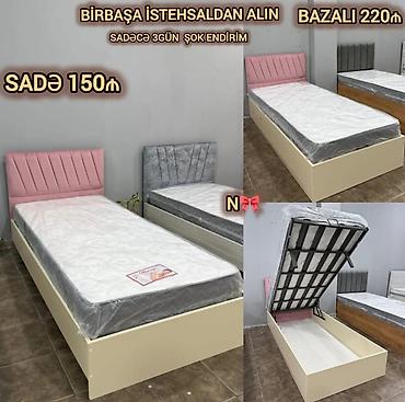 Bazalı tək nəfərlik çarpayı - Birbaşa istehsaldan - Başlıq: yumşaq
