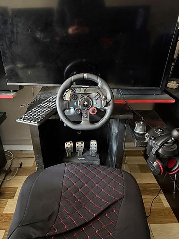 g29 dest: (Logitech G29 sükan və pedallar dəsti + Masaüstü Pc + Monitor — 1