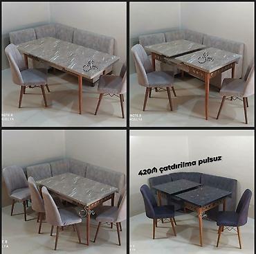 Masa və oturacaq dəstləri: 🇹🇷Türk istehsalı Möhtəşəm ✨✨ Kuxna üçün stol stul dəsti 2 stul 1 — 20