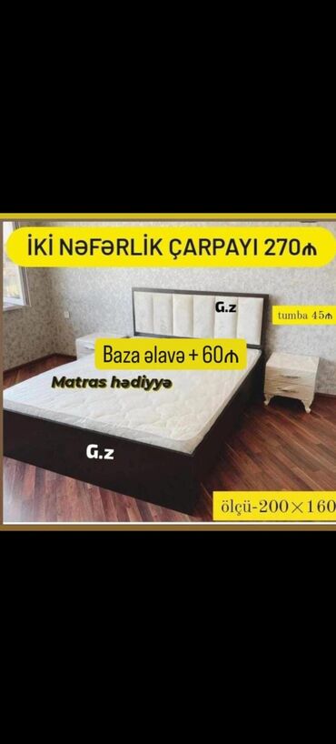 Çarpayılar: Yeni, İkinəfərlik çarpayı, Bazasız, Matras ilə, Siyirməsiz, Türkiyə -da lalafo.az — 9 Çarpayılar: Yeni, İkinəfərlik çarpayı, Bazasız, Matras ilə, Siyirməsiz, Türkiyə — 9