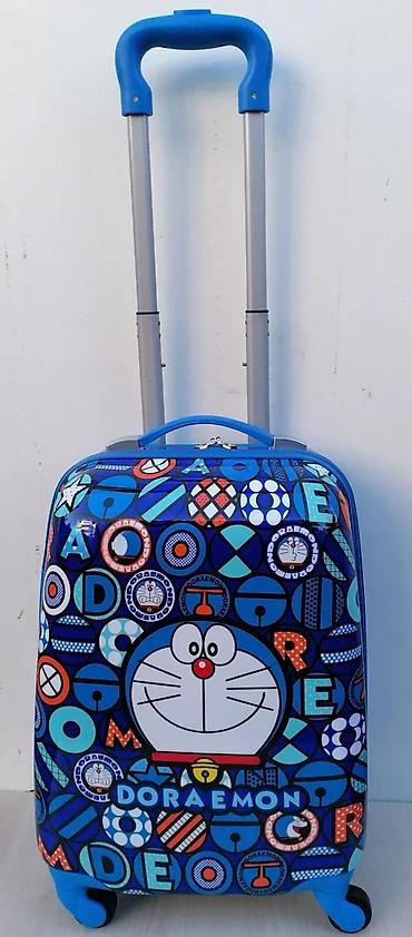Putni koferi i torbe: Set kofera Doraemon – 2 komada - Dizajn: šareni plavi print sa likom — 14