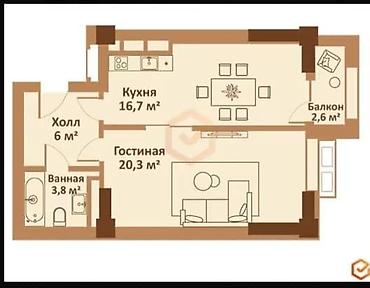 premium development: 1 комната, 50 м², Мед Академия Элитка, 17 этаж, ПСО (под самоотделку) — 2
