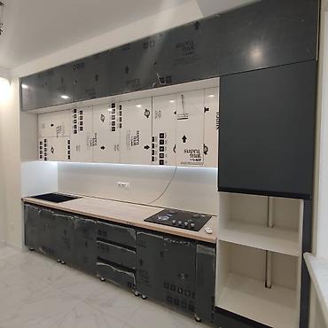 Кухонные гарнитуры: Кухонный гарнитур, Новый, цвет - Серый, МДФ, Бесплатная доставка — 9