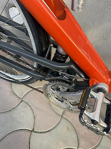 Городские велосипеды: Городской/треккинговый велосипед с низкой рамой, оранжевый — 10