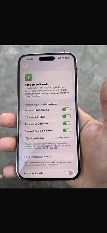 electronics iphone: IPhone 14 Pro Max, 128 GB, Ağ, Face ID — 3