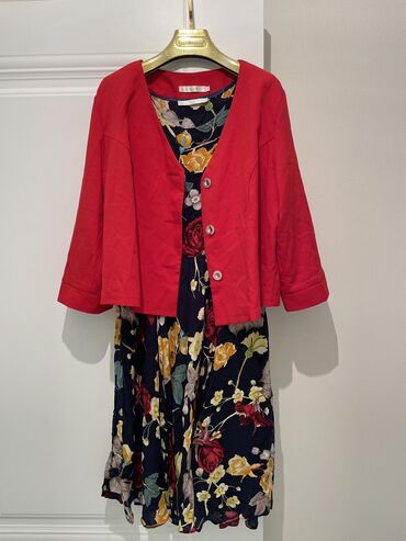 вечернее женское платье: L (EU 40), 2XL (EU 44), 3XL (EU 46), цвет - Красный
