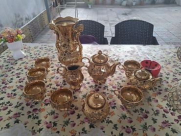 çaydan dəsti: Çay dəsti, rəng - Qızılı, Keramika, Decoria, 6 nəfərlik, Fransa — 2