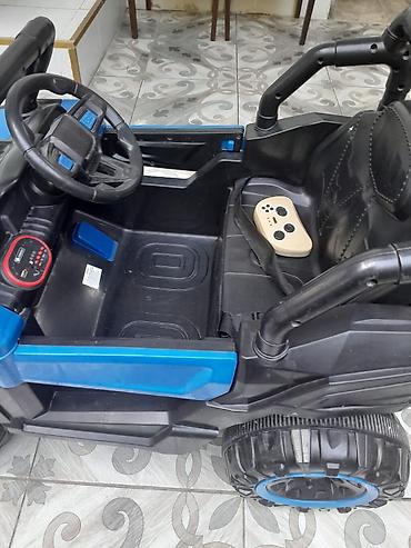 uşaq oyuncaqları taçki: Uşaq üçün elektrikli off-road tipli maşın - Rəng: mavi/qara korpus — 3