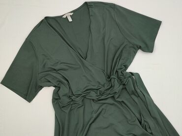 h m sukienka czarna z marszczeniem: H&M, Sukienka damska, rozmiar 2XL