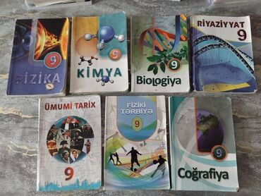 математика 5 класс азербайджан: 9-cu sinif dərsliklər, hər biri 3 azn Fizika, Kimya, Biologiya